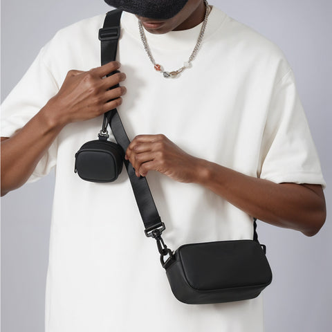 Bandolera Negra Minimalista
