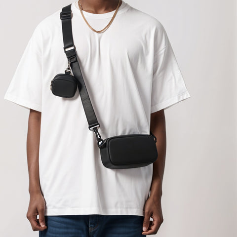 Bandolera Negra Minimalista