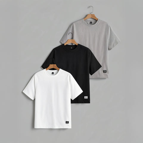 Camisetas Rayadas Negro, Gris, Blanco