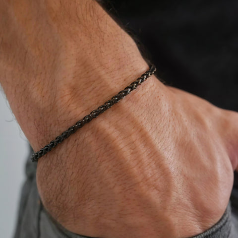 Pulsera Negra Trenzada Alonso