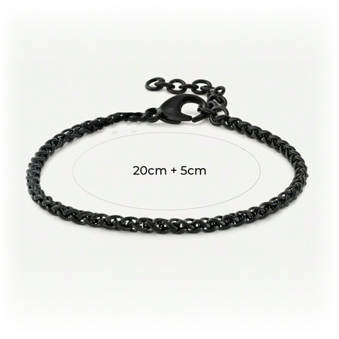 Pulsera Negra Trenzada Alonso