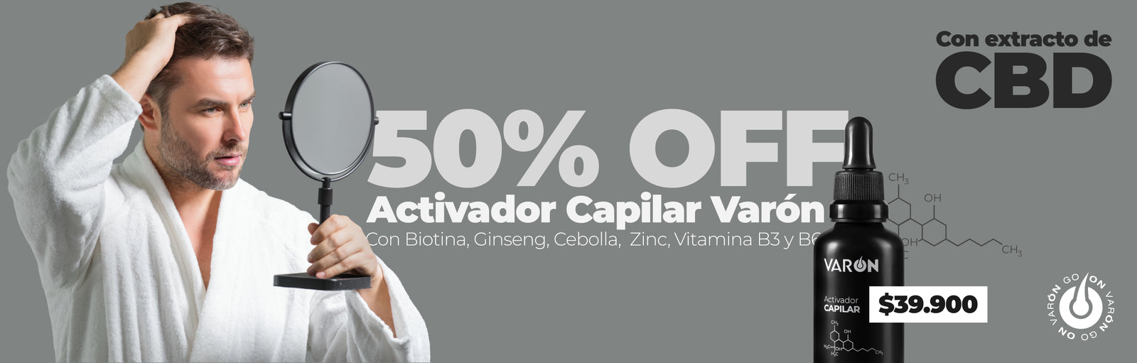 50% OFF Activador Capilar Varón