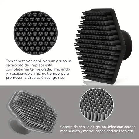 Cepillo Facial de Silicona para Barba