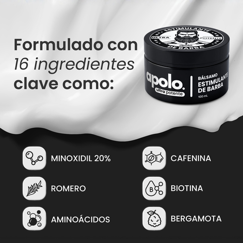 Bálsamo para barba con Minoxidil 20% Apolo