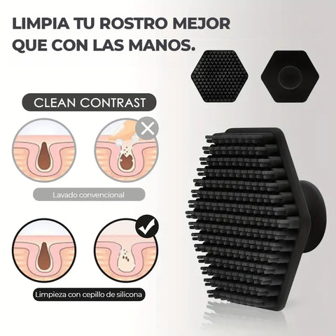 Cepillo Facial de Silicona para Barba