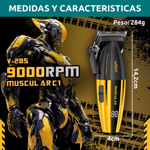 Máquina Hair Clipper VGR Voyager V-285 Muscular C1