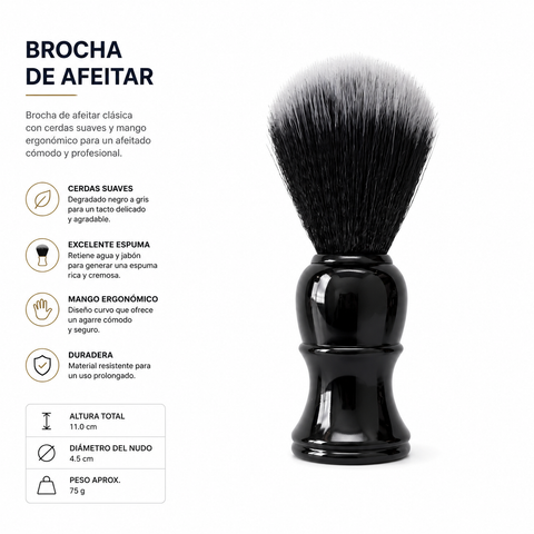 Brocha de Afeitar Prestige Negra