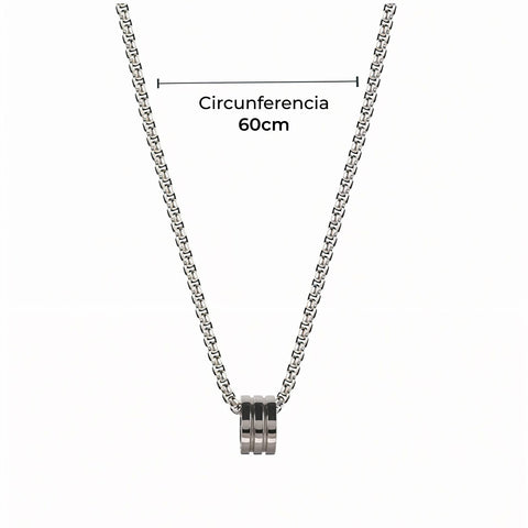 Cadena Negra con Dije Hamilton