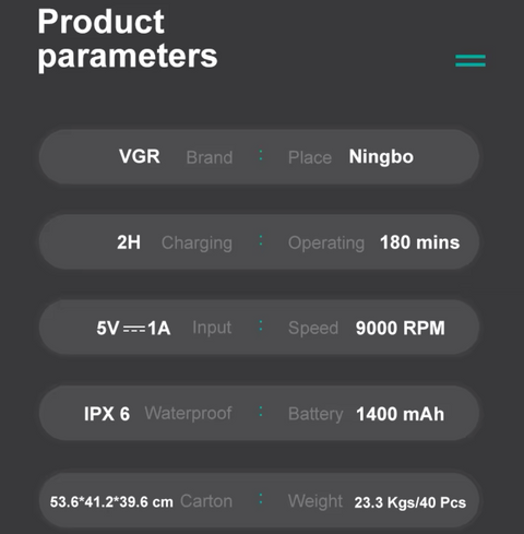 Rasuradora Shaver VGR V-368