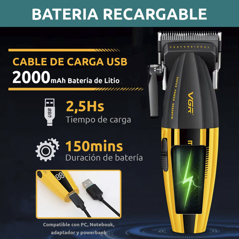 Máquina Hair Clipper VGR Voyager V-285 Muscular C1