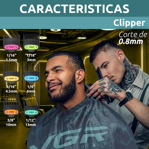 Máquina Hair Clipper VGR Voyager V-285 Muscular C1