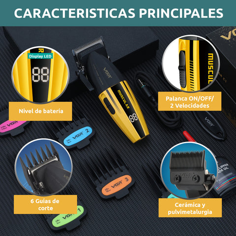 Máquina Hair Clipper VGR Voyager V-285 Muscular C1