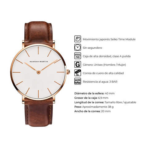 Reloj HM Franco Blanco | Café