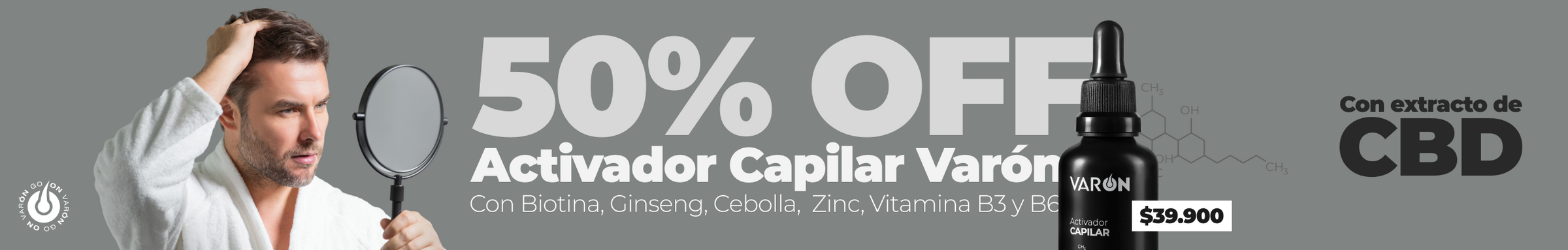 50% OFF Activador Capilar Varón