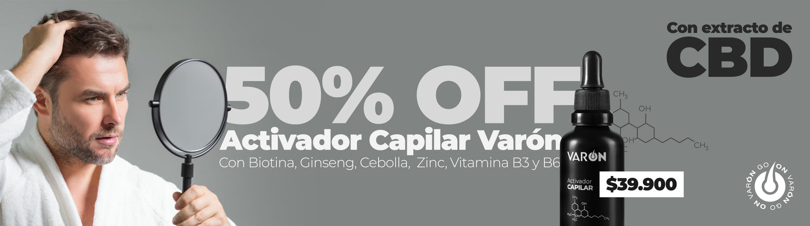 50% OFF Activador Capilar Varón