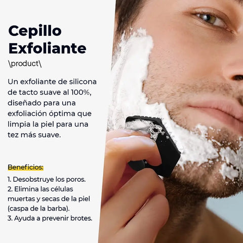 Cepillo Facial de Silicona para Barba